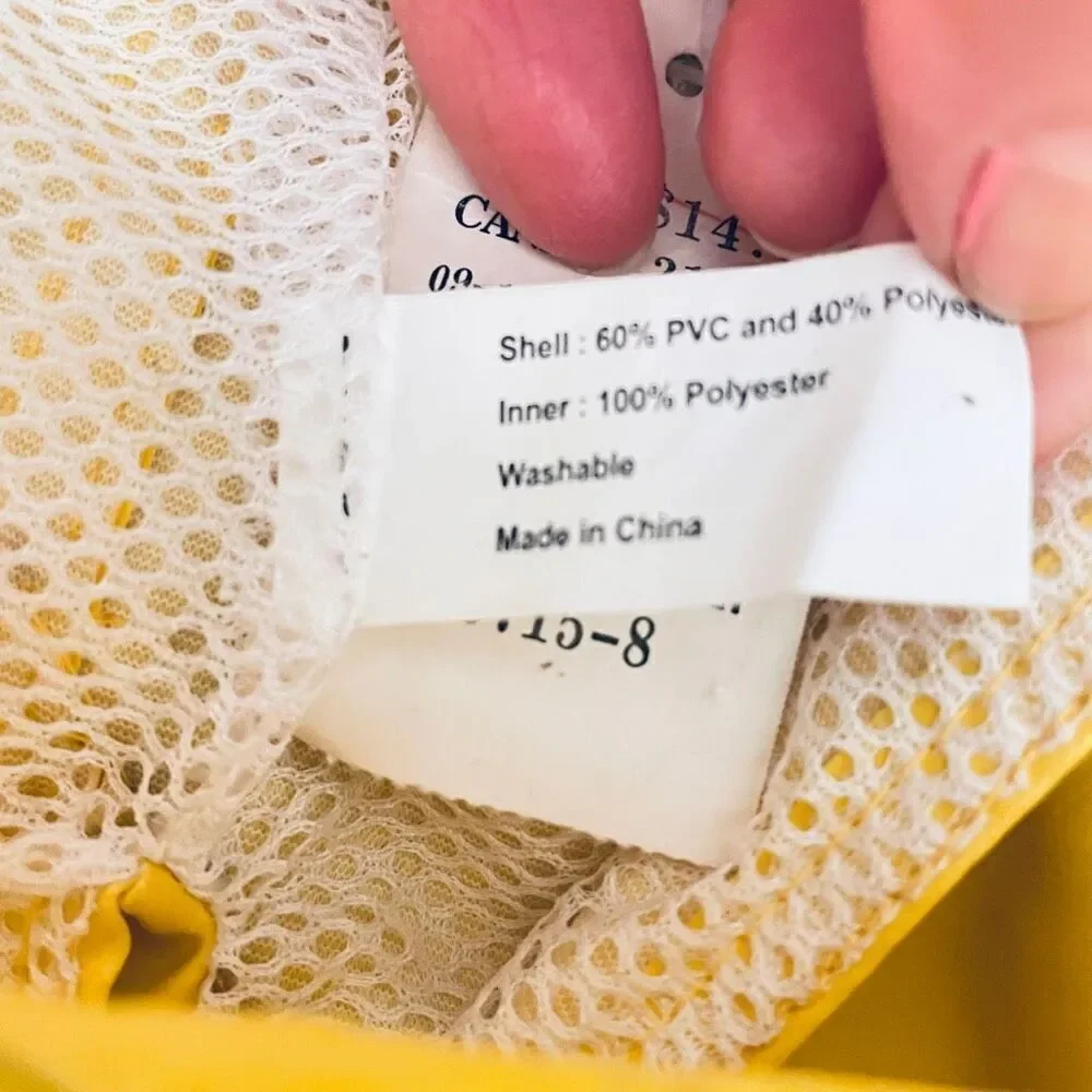 NWT Gorgeous Claire’s Vintage Y2K M/L Yellow Dog Raincoat Coat Jacket with belt